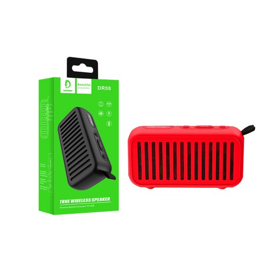 DENMEN BLUETOOTH SPEAKER DR08 TF/MOBILE/COMPUTER/USB 3W RED DENMEN BLUETOOTH SPEAKER DR08 TF/MOBILE/COMPUTER/USB 3W RED